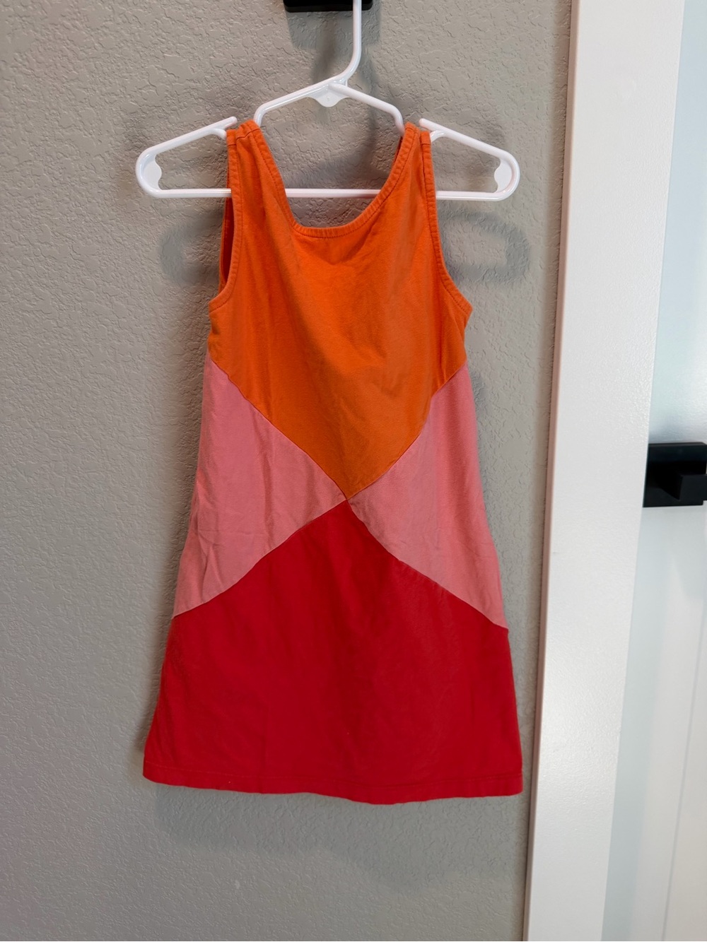 Tea Collection Orange, Pink & Red Colorblock Sleeveless Mini Dress